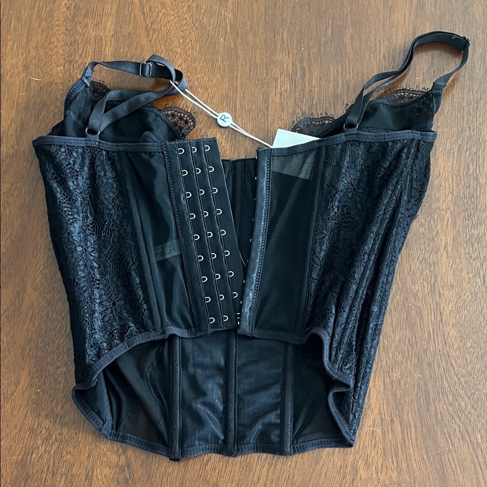 RESA Black Lace Bustier Tank Top - Picture 3 of 4